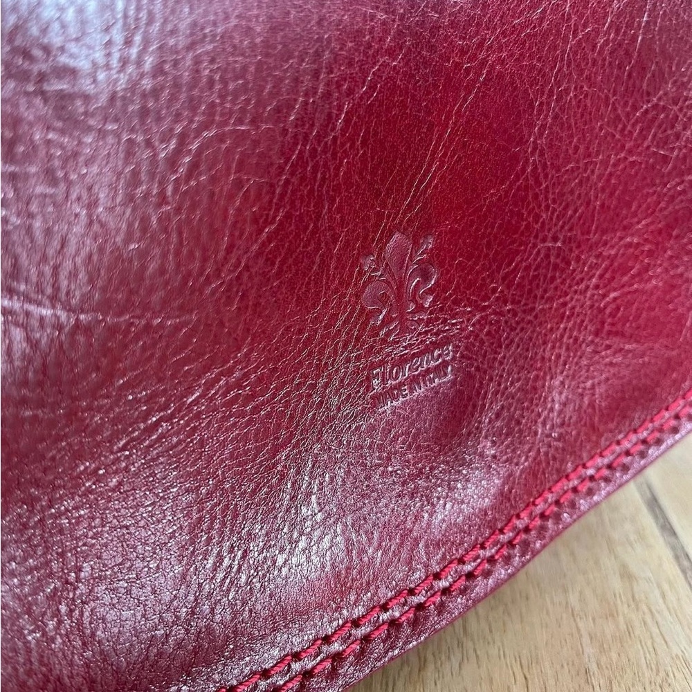 Red Leather Crossbody Bag - Picture 5 of 5
